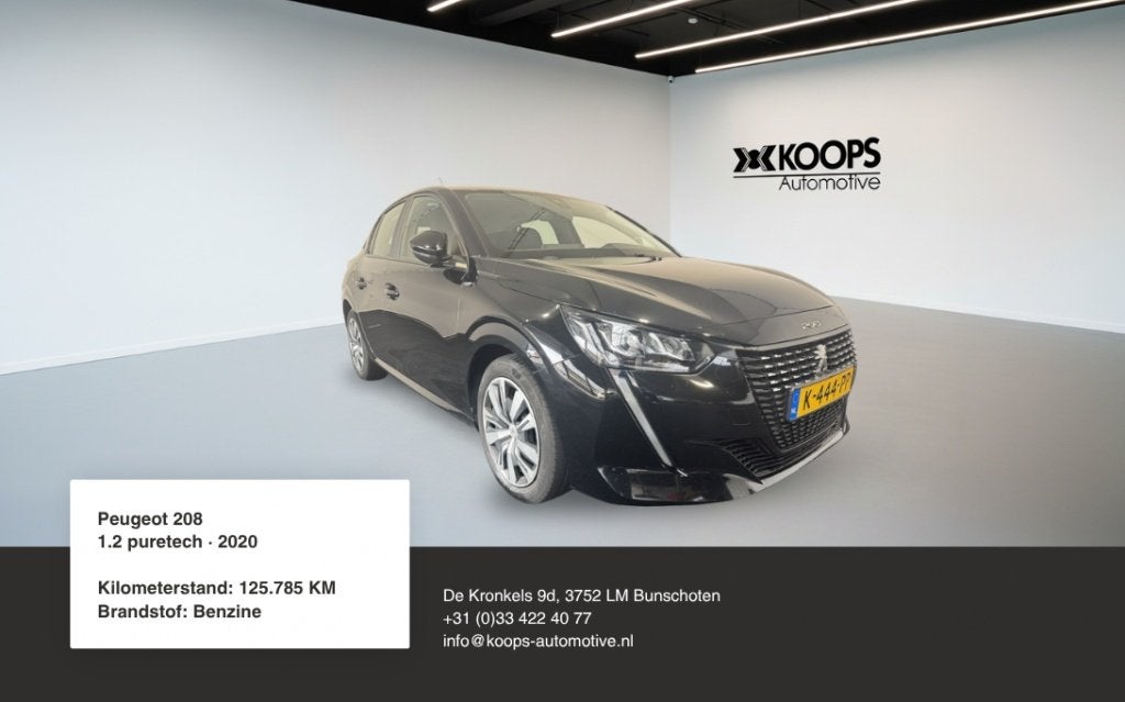 Peugeot 208 1.2 PURETECH Car play | Camera | Cruise control, Auto's, Peugeot, Voorwielaandrijving, Stof, Parkeersensor, Zwart