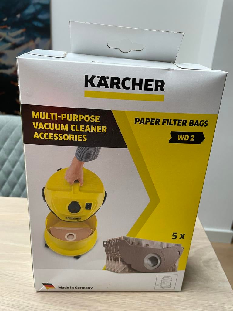 Kärcher WD 2 papieren filterzakken (3 stuks), Ophalen of Verzenden, Nieuw, Stofzak, Overige typen
