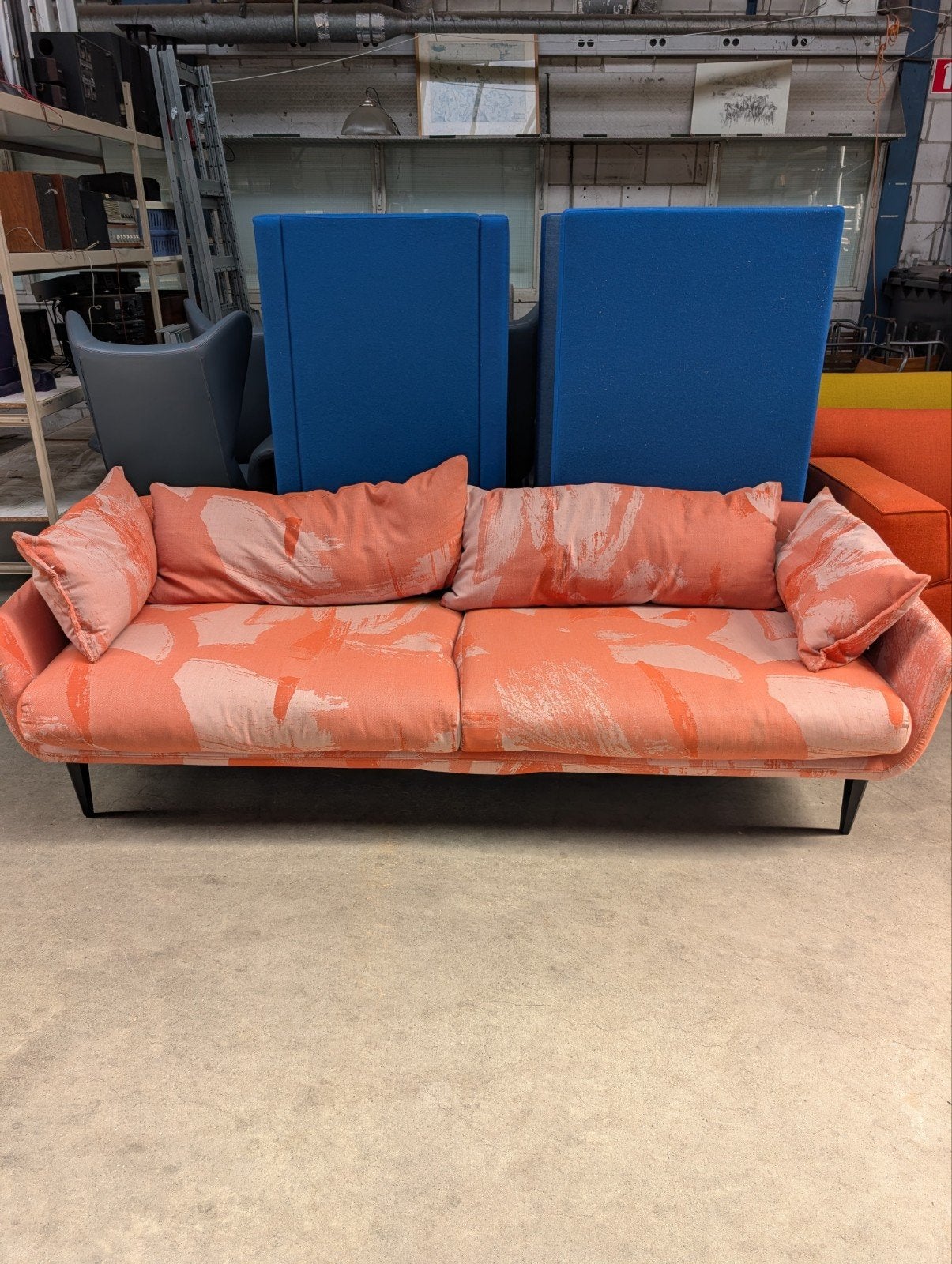 Moroso Diesel Sister Ray bank - Oranje/roze design bank, Ophalen, Gebruikt, Driepersoons, 75 tot 100 cm