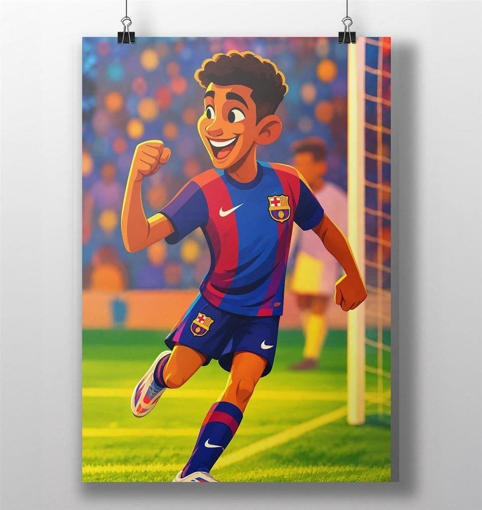 FC Barcelona Kinder Jongens voetbal Poster [in 3 Formaten], Verzenden, Nieuw, Buitenlandse clubs, Poster, Plaatje of Sticker