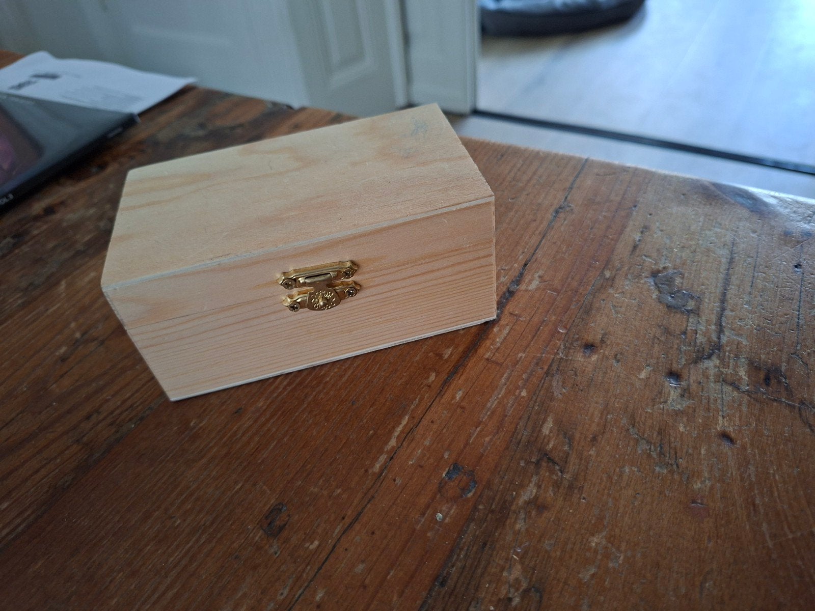 houten kistje 12x7x5 bijna gratis, Ophalen of Verzenden, Zo goed als nieuw