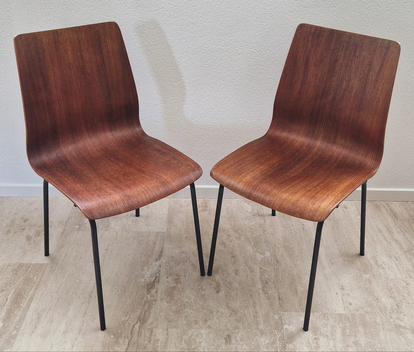 Set eetkamerstoelen Euroika serie, Friso Kramer voor Auping., Ophalen, Twee, Bruin, Vintage