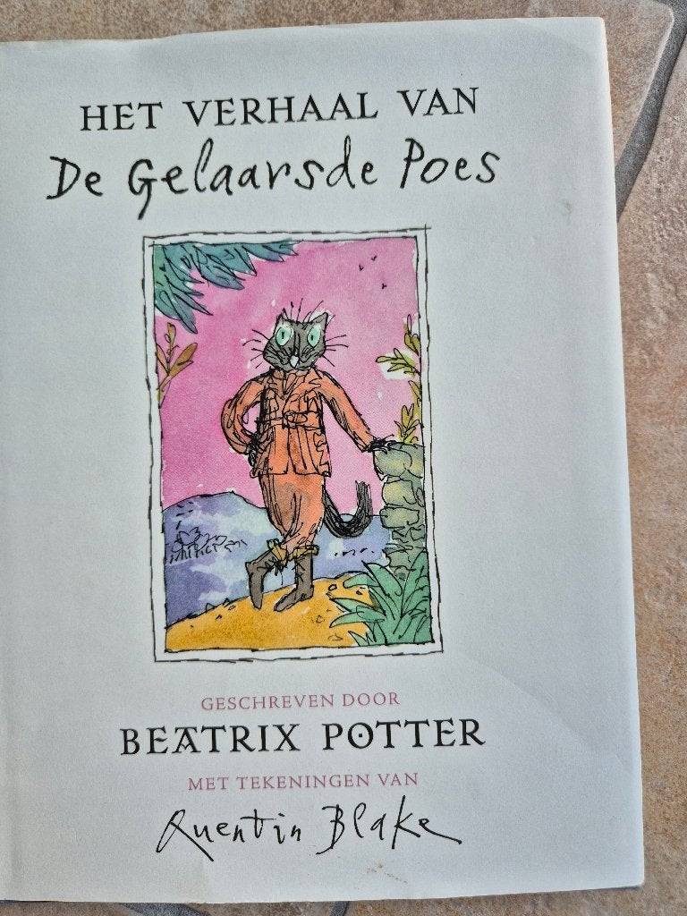 Beatrix Potter - Het verhaal van de gelaarsde poes, Boeken, Ophalen of Verzenden, Zo goed als nieuw, Beatrix Potter/Quentin Blake