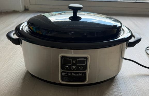 Hotstone massage stenen en heater, Ophalen of Verzenden, Zo goed als nieuw, Hotstone