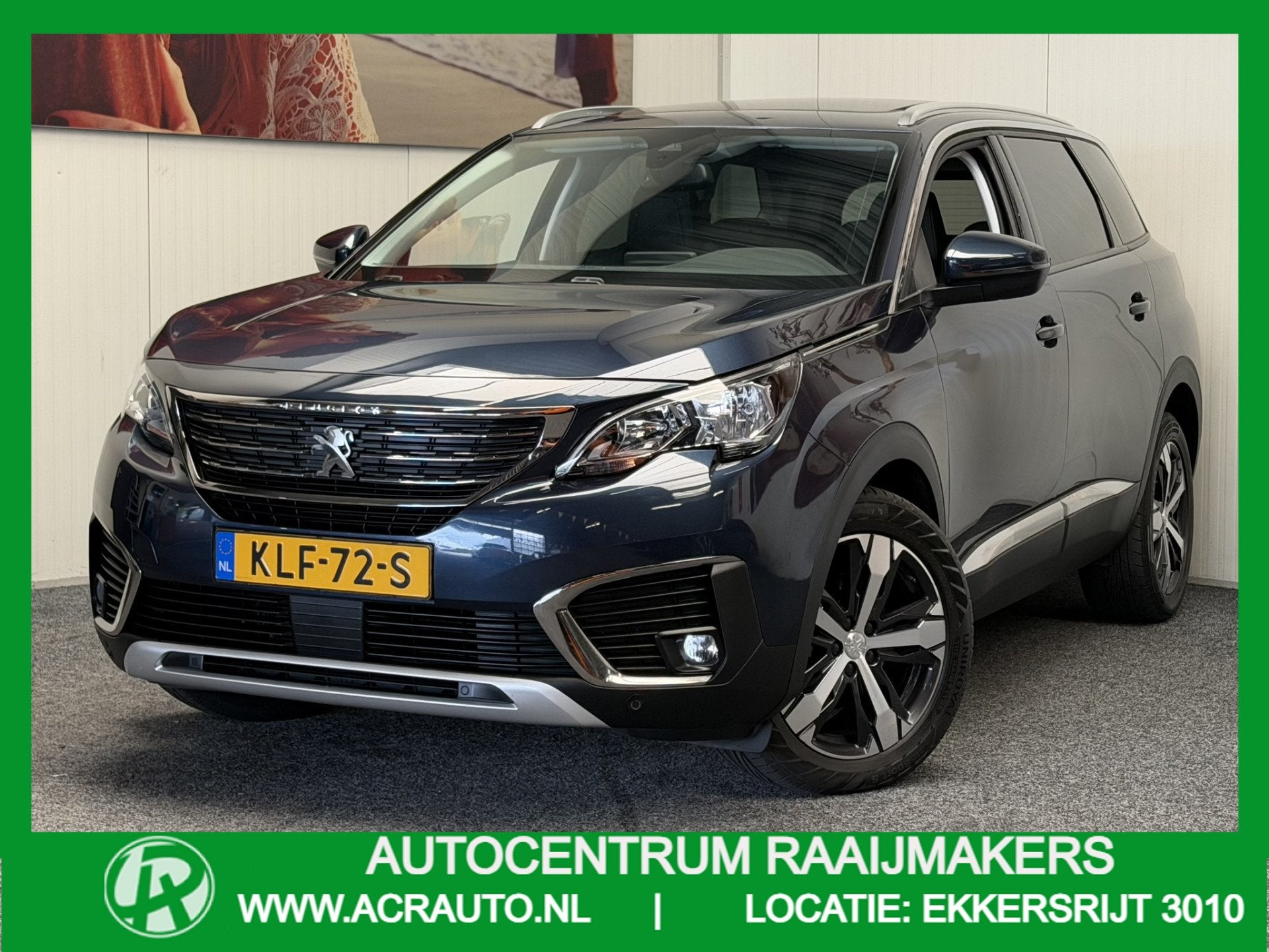 Peugeot 5008 1.2 PURETECH ALLURE 7 PERSOONS NAVIGATIE CRUISE, Gebruikt, 1199 cc, Blauw, Origineel Nederlands