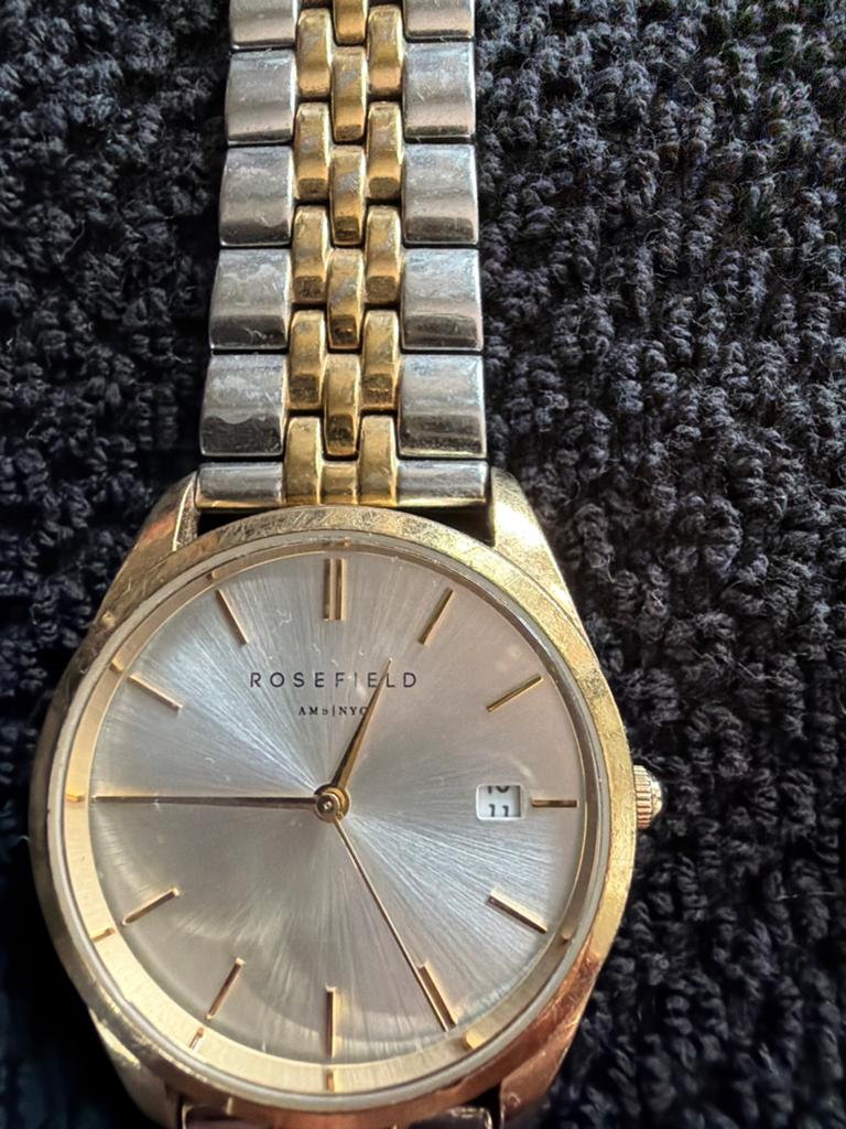 Rosefield horloge goud/zilver, 17 cm lengte, Overige merken, Gebruikt, Polshorloge, Ophalen of Verzenden