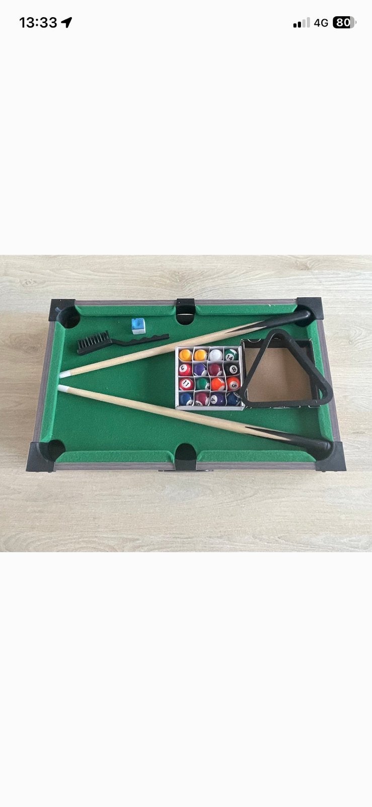 Mini pool tafel, Sport en Fitness, Ophalen of Verzenden, Zo goed als nieuw, Pooltafel
