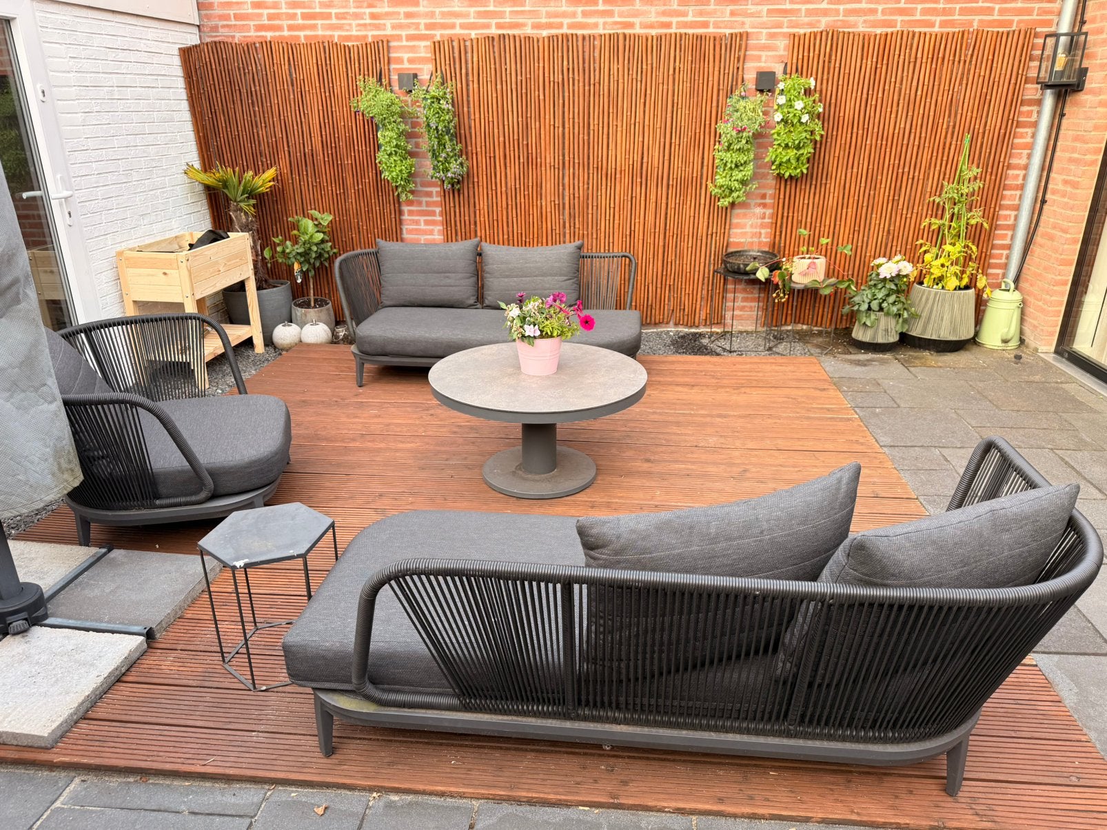 Life loungeset “Bodi” antraciet, Ophalen, Zo goed als nieuw, Aluminium, Stoel