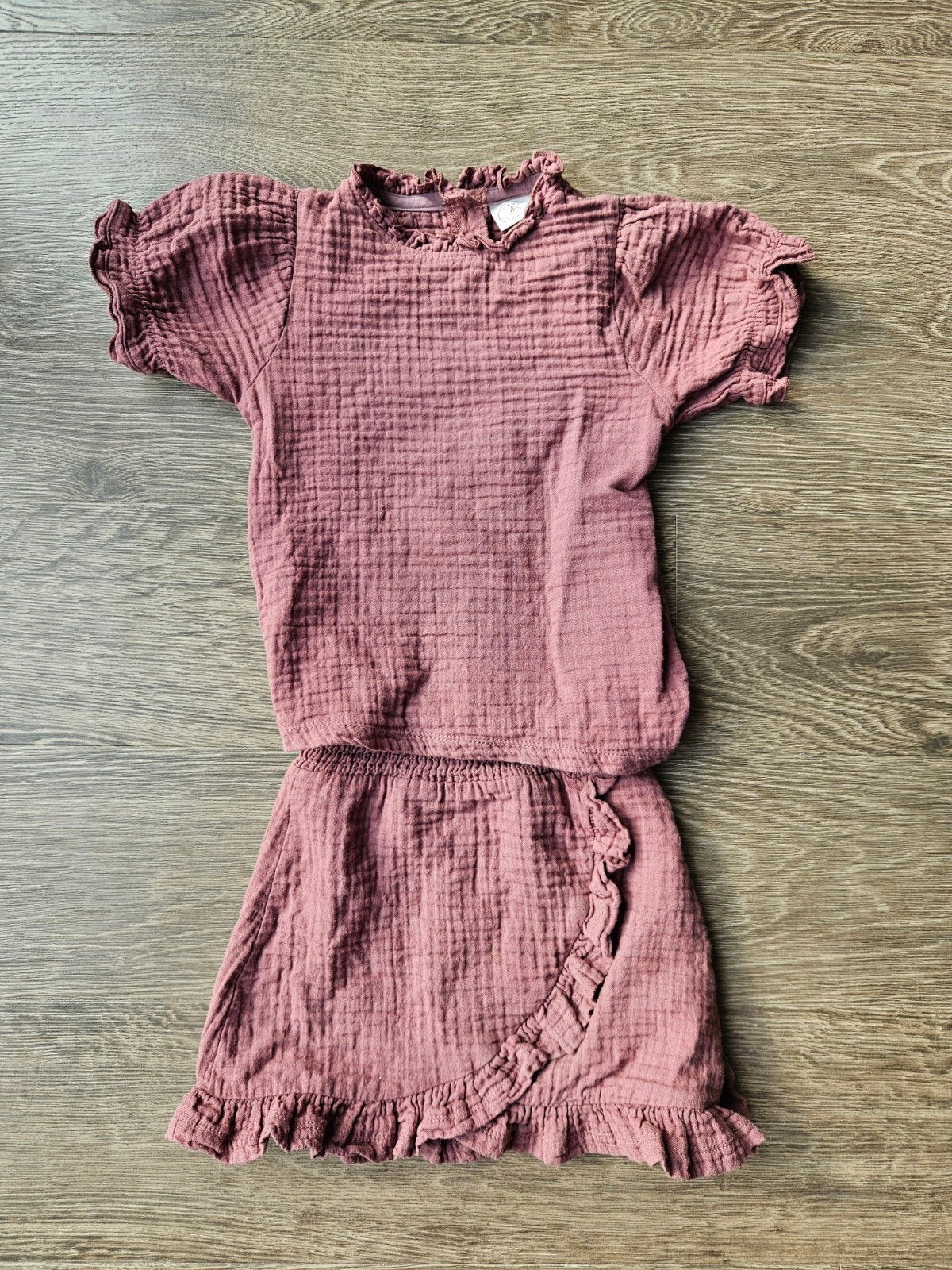 Navy natural setje maat 98/104, Ophalen of Verzenden, Navy natural, Meisje, Jurk of Rok