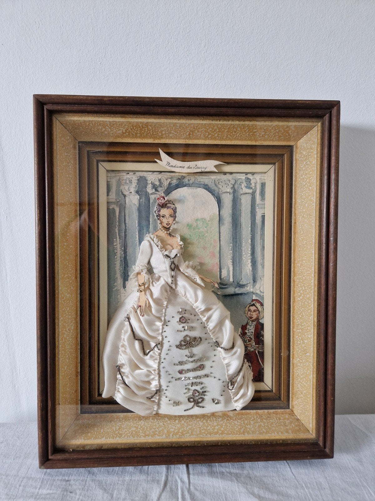Vintage Franse 3D Diorama / Vitrinelijst - Madame du Barry
A, Ophalen of Verzenden