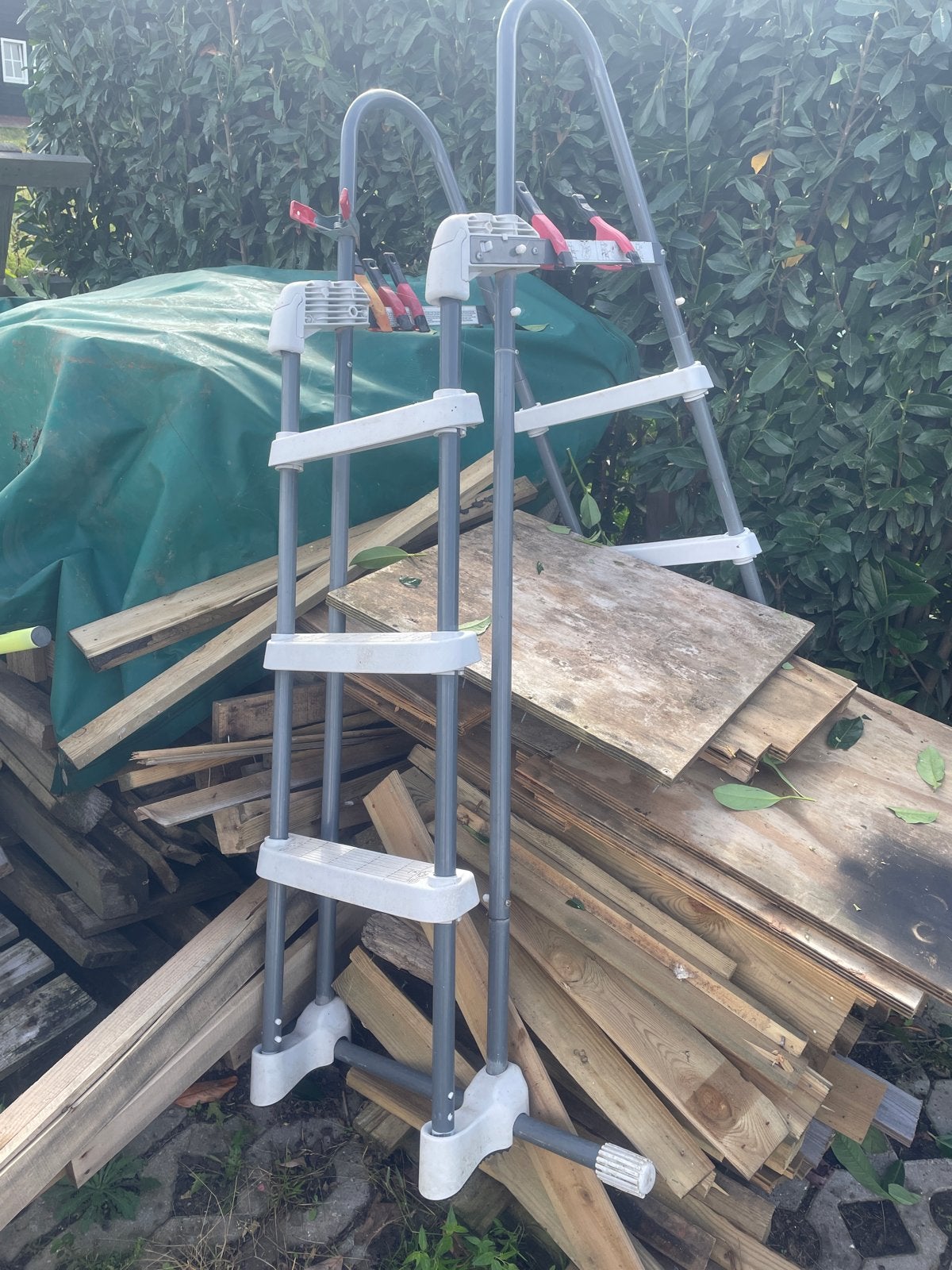 Zwembadtrapje voor opzetzwembad, Tuin en Terras, Ophalen of Verzenden, Gebruikt, Ladder