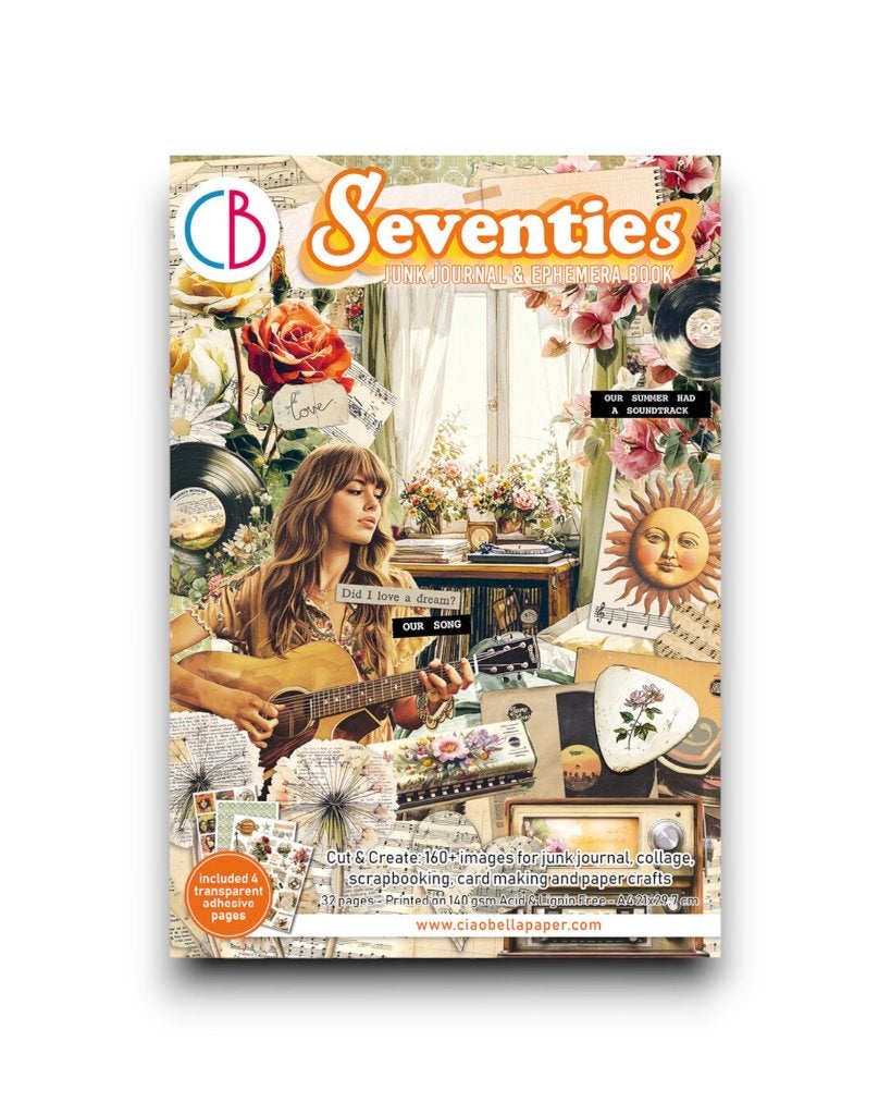 Journal – Seventies A4 book –  journaling & scrapbooking, Ophalen of Verzenden, Nieuw, Album of Boek, Overige merken