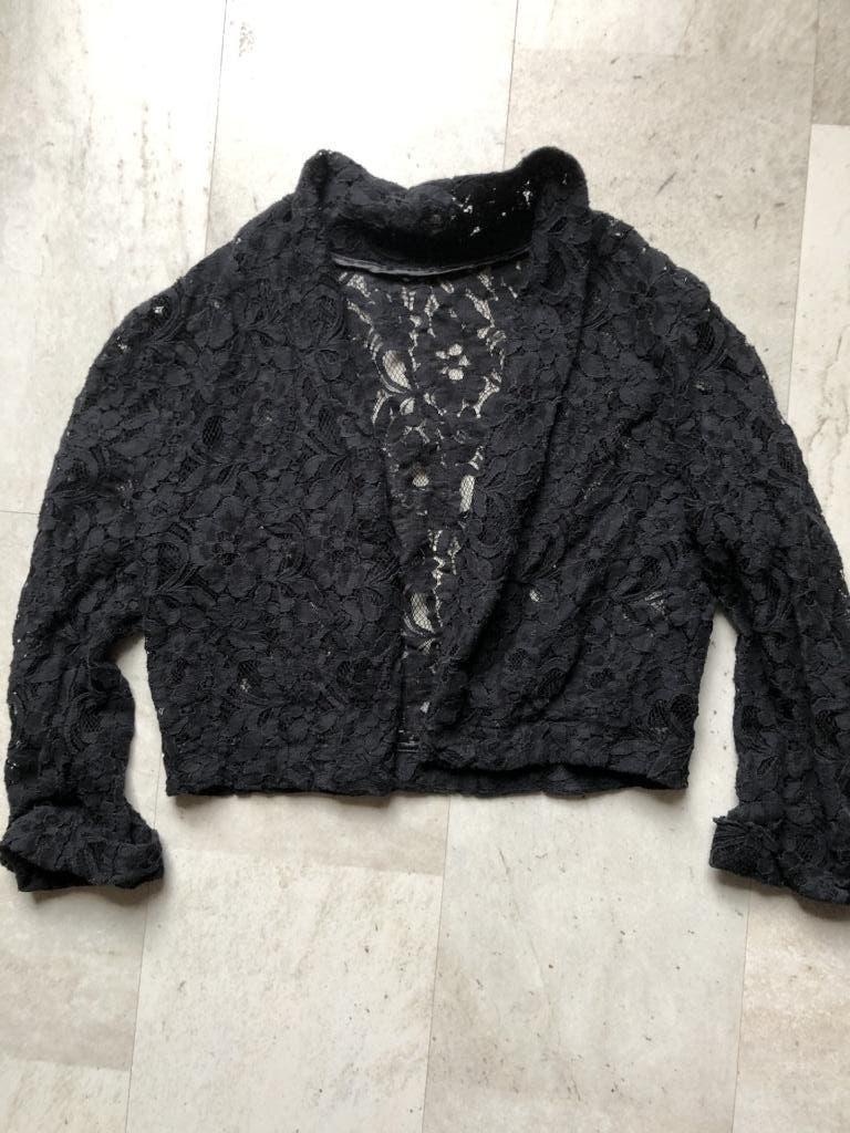 V) CC20 zwarte kanten bolero vestje maat M, Kleding | Dames, Maat 38/40 (M), Verzenden, Zwart, Zo goed als nieuw