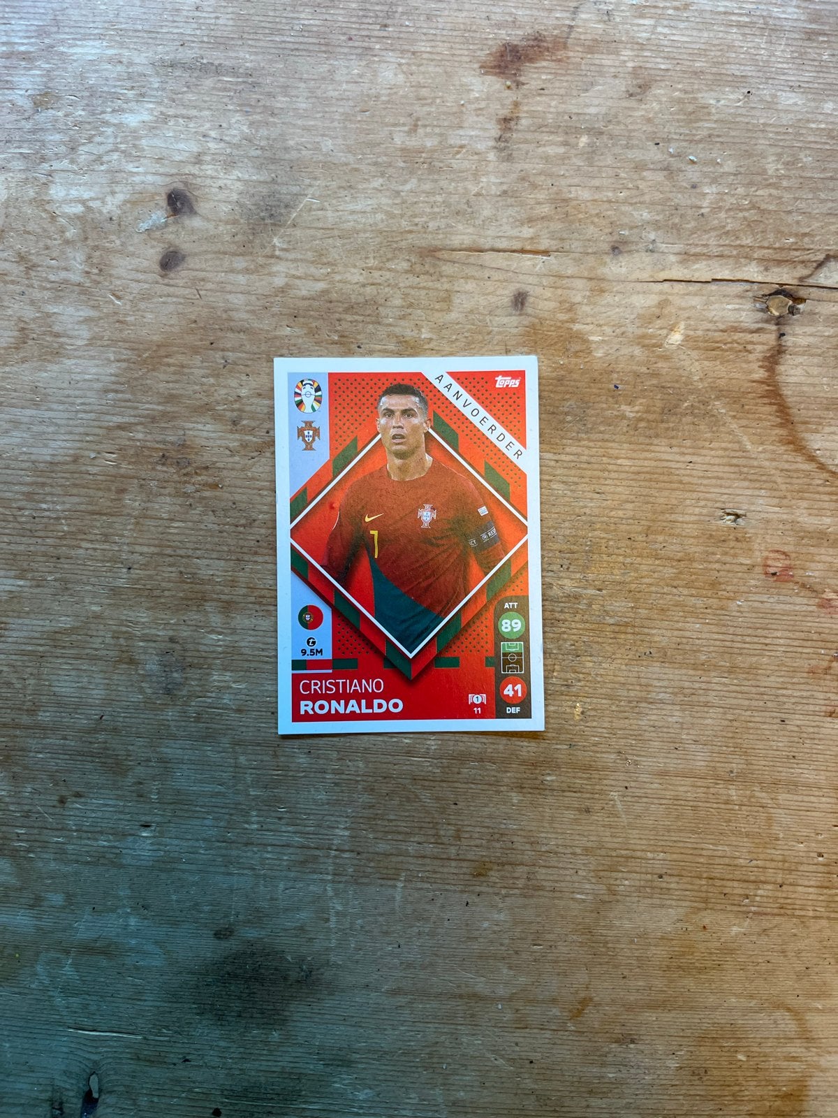 Cristiano Ronaldo Topps UEFA EURO 2024 Plaatje, Ophalen of Verzenden, Zo goed als nieuw, Plaatje