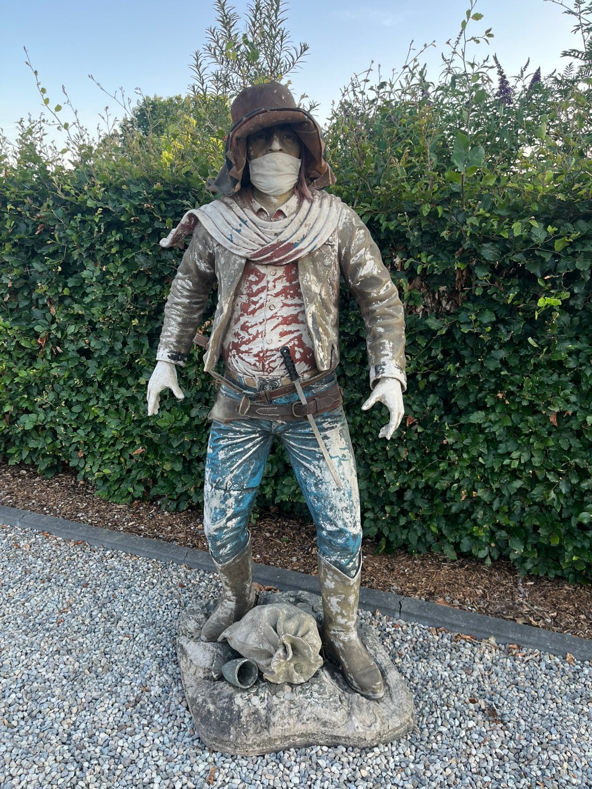 Levensgroot Cowboybeeld / Western Decoratiebeeld, Verzamelen, Beelden en Beeldjes, Ophalen, Gebruikt, Mens