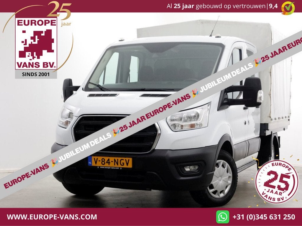 Ford Transit 2.0 TDCI 130pk L2H1 Trend D.C. Open Laadbak met, Voorwielaandrijving, 15 km/l, 4 cilinders, 2162 kg