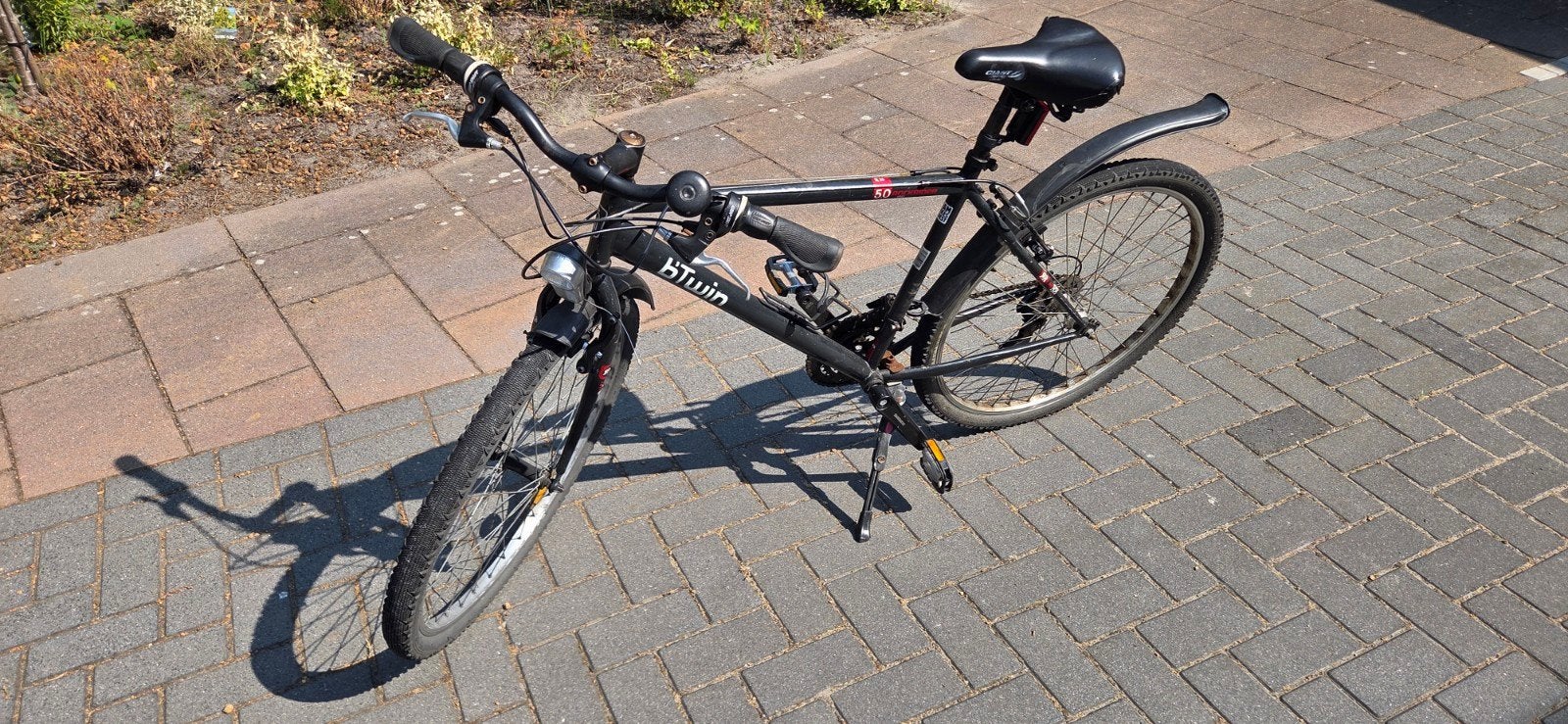 Gebruikte B'Twin mountainbike  met nieuwe remblokjes en werk, Gebruikt, Velgrem, Versnellingen, 49 tot 53 cm