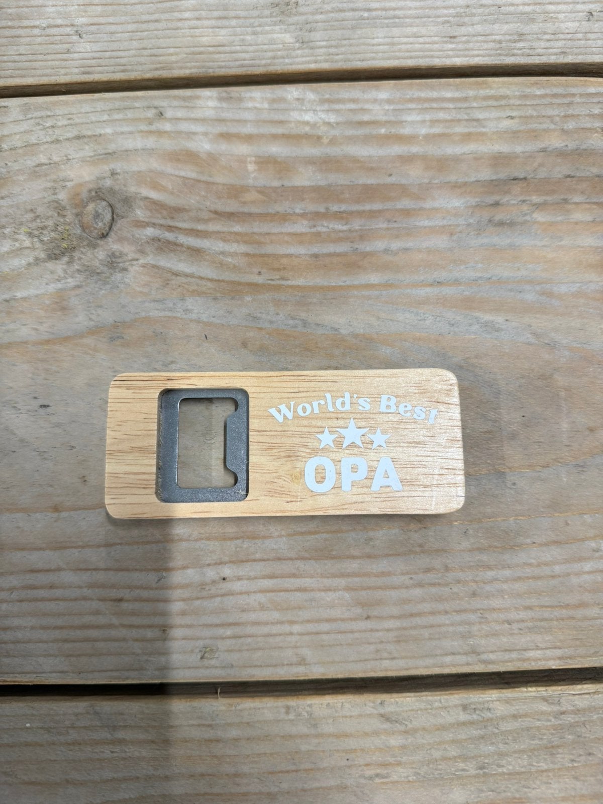 Bieropener gepersonaliseerd, Overige typen, Hout, Nieuw, Ophalen of Verzenden
