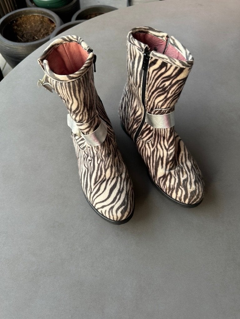 Grijs/witte zebra JJ Footwear laarsjes, maat 39, Verzenden, Lage of Enkellaarzen, JJ Footnotes, Grijs
