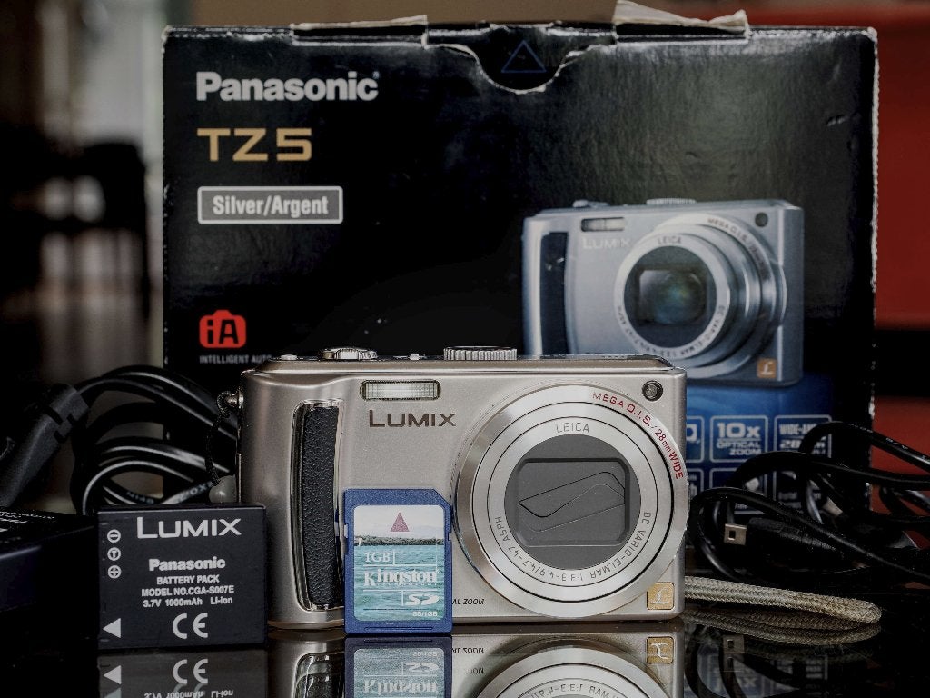 Panasonic Lumix TZ5 - nette staat, Geheugenkaart, Panasonic, 10 megapixels, Ingebouwde flitser