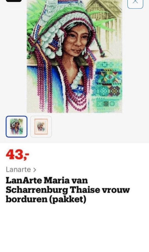 BORDUURPAKKET LANARTE M.v. SCHARRENBURG THAI WOMAN, Verzenden, Nieuw, Handborduren, Borduurpakket