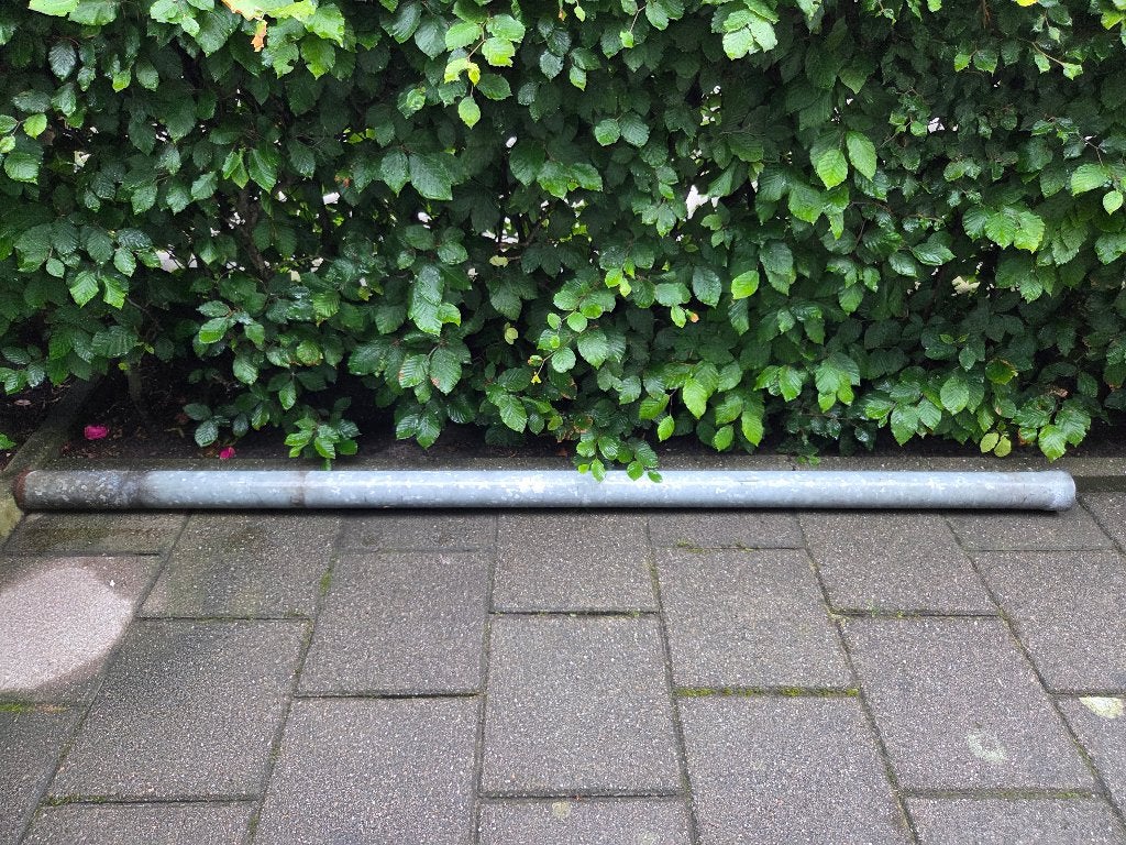 Stalen HWA afvoerbuis Ø 70mm, Ophalen, Gebruikt, 2 tot 4 meter, 60 tot 80 mm