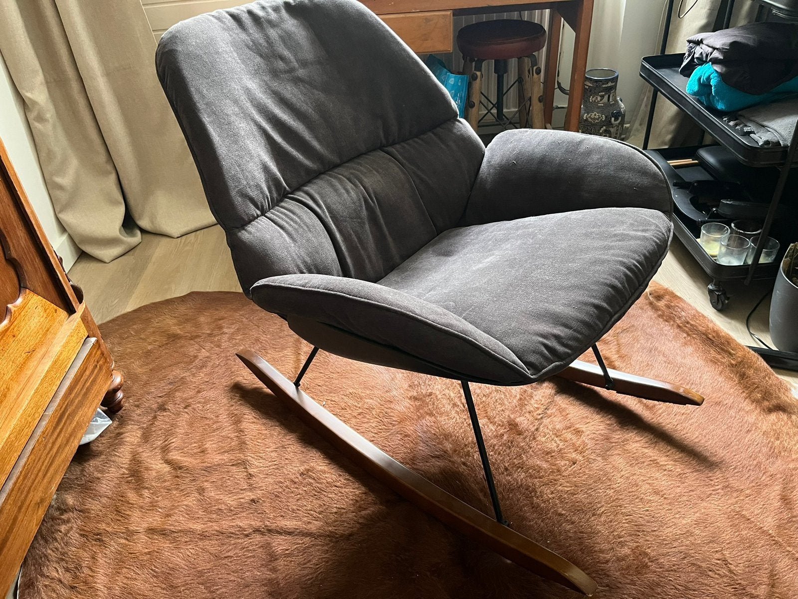 Leuke nette schommelstoel van Loods 5, Huis en Inrichting, Fauteuils, Ophalen, Zo goed als nieuw, 75 tot 100 cm
