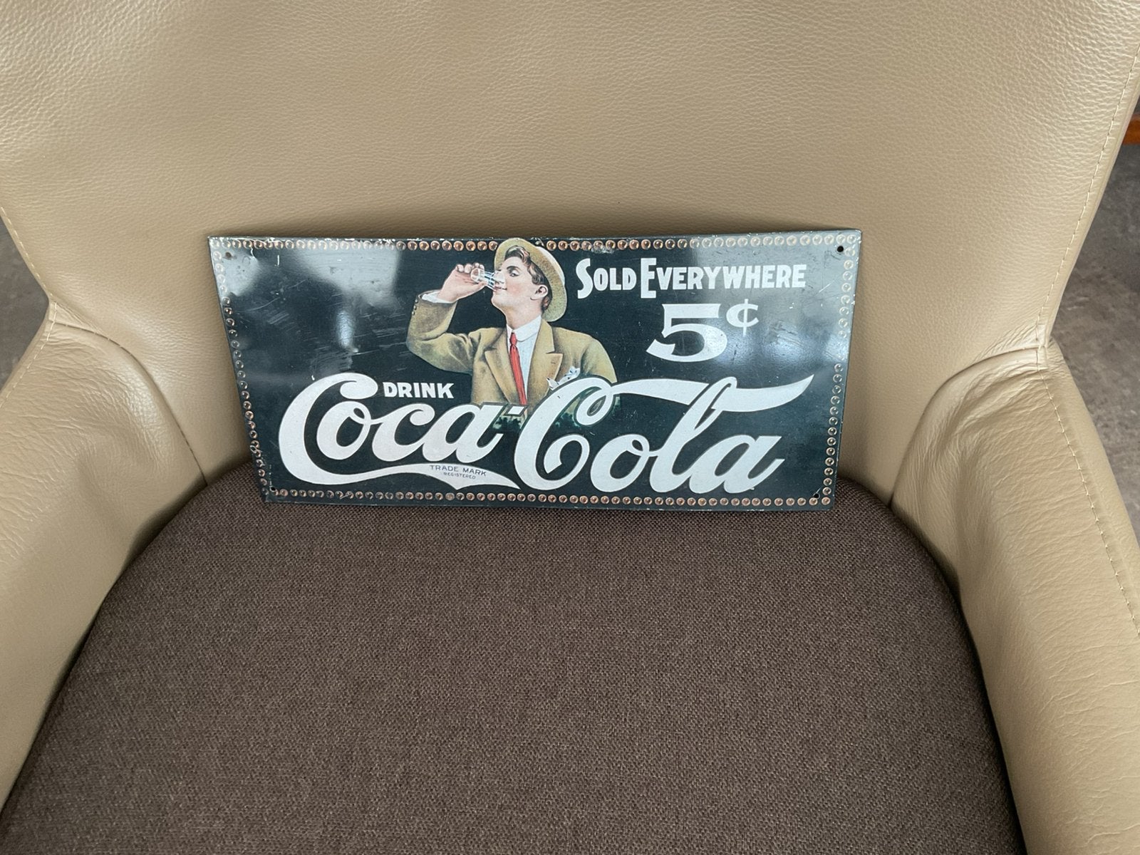 Coca Cola Reclamebord emaille, Ophalen of Verzenden, Gebruikt, Reclamebord