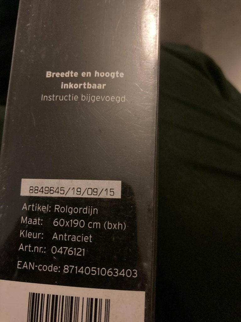 2x rolgordijn antraciet, Rolgordijn, Nieuw, Ophalen of Verzenden, In te korten