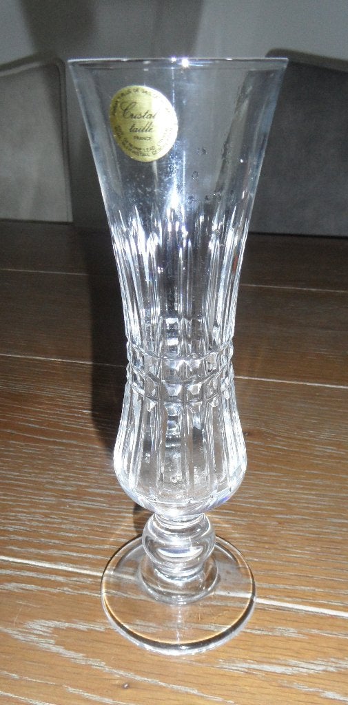 In goede staat: kristallen vaasje, Overige kleuren, Ophalen of Verzenden, 22 cm, Glas