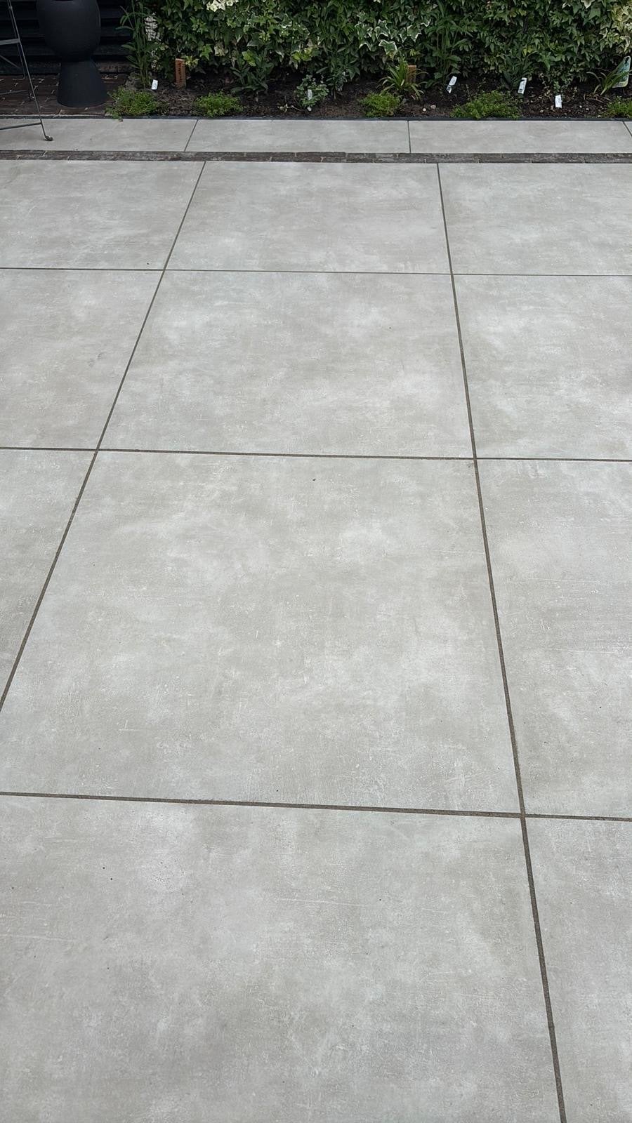 Grijze keramische terrastegels Kera Full Body 90x90, Ophalen, Keramiek, Nieuw, 5 tot 10 m²