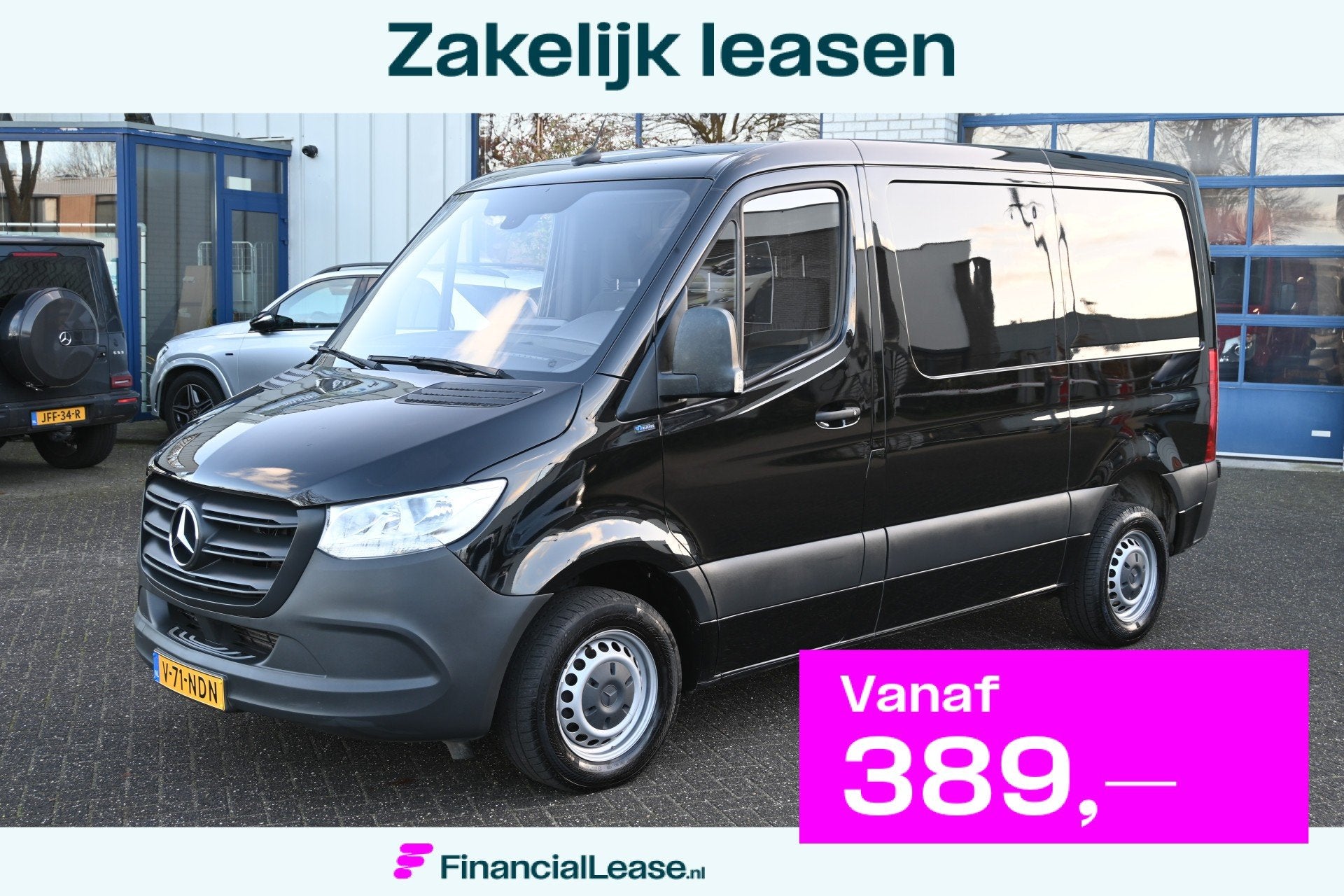 Mercedes-Benz Sprinter 214 CDI L1H1 FWD MBUX met camera, Tre, Voorwielaandrijving, Gebruikt, Euro 6, Zwart