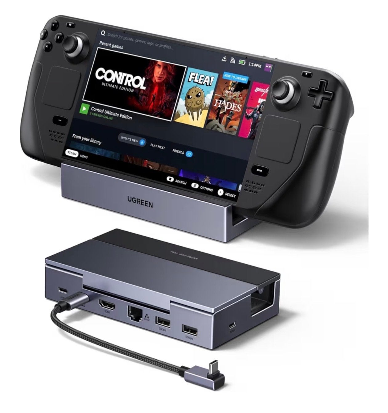 Steam Deck 64GB compleet met dock, monitor & accessoires, Ophalen of Verzenden, Valve, Zo goed als nieuw