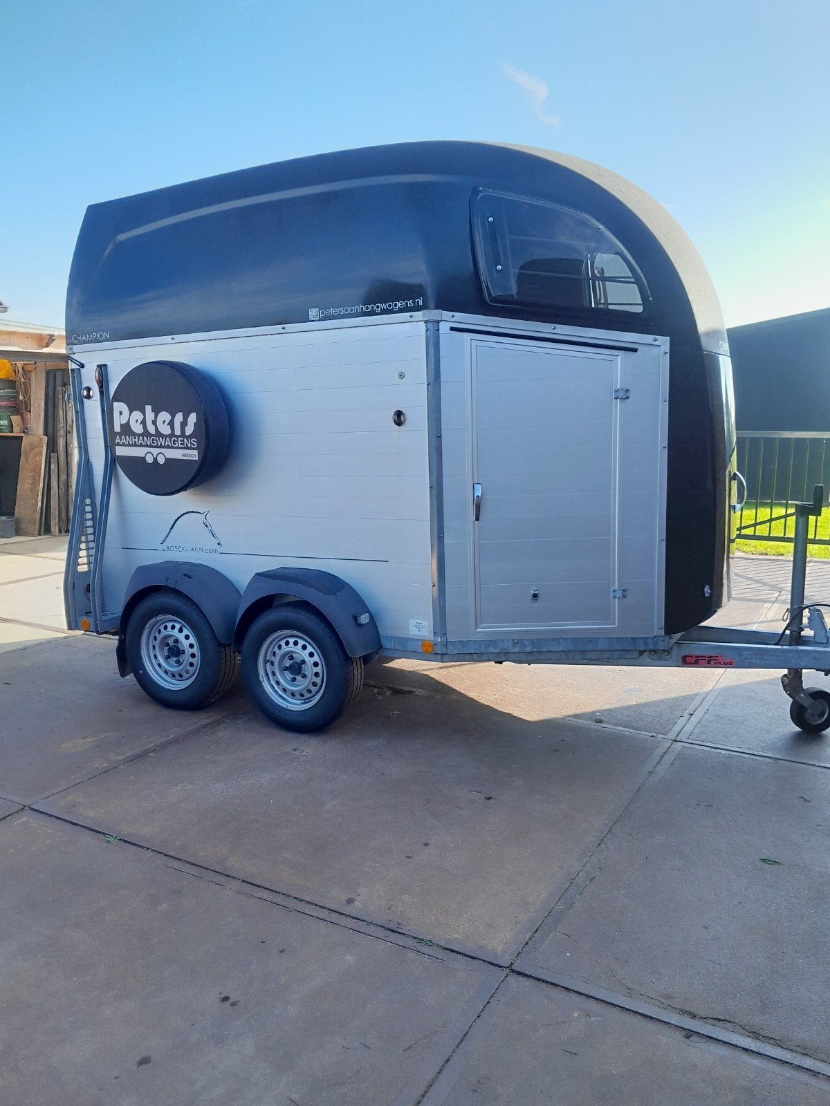Bockmann 2 paards trailer, Ophalen of Verzenden, Gebruikt, Aluminium, 2-paards trailer