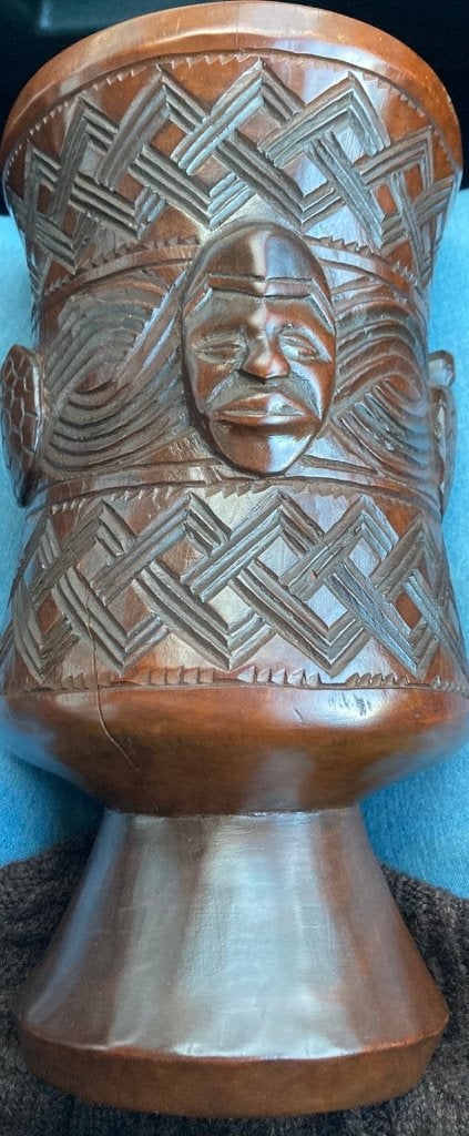 Kuba pot Afrika Hout Tribal Art Etnografica Congo, Ophalen