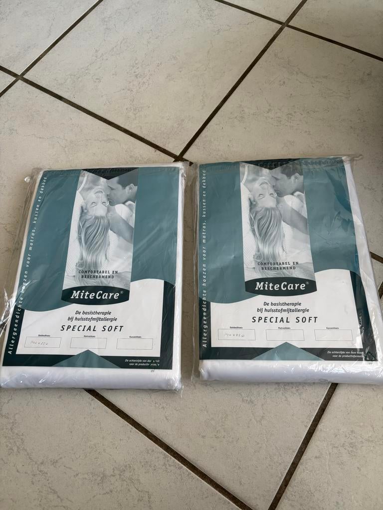 MiteCare anti allergie special soft dekbedovertrek, Eenpersoons, Wit, Dekbedovertrek, Nieuw