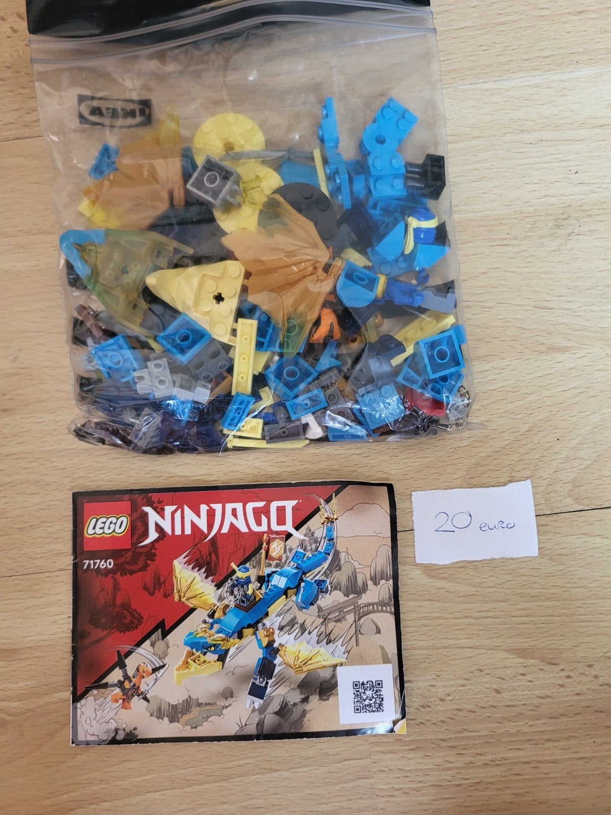 LEGO Ninjago 71760 Jay's Bliksemdraak met instructieboekje, Ophalen of Verzenden, Gebruikt