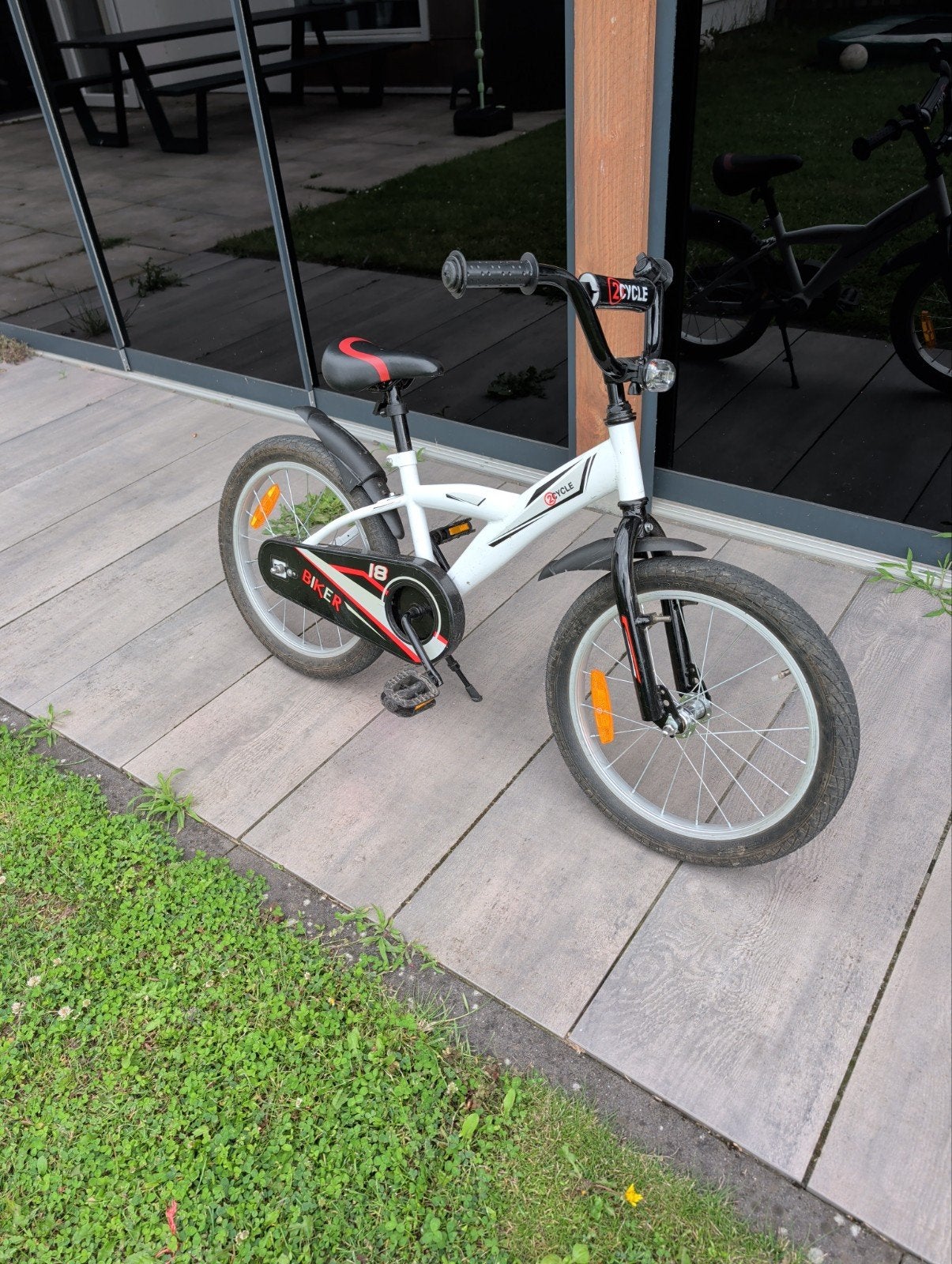 Kinder fiets met terugtraprem (18 inch), Ophalen, Gebruikt, Terugtraprem, 16 tot 18 inch