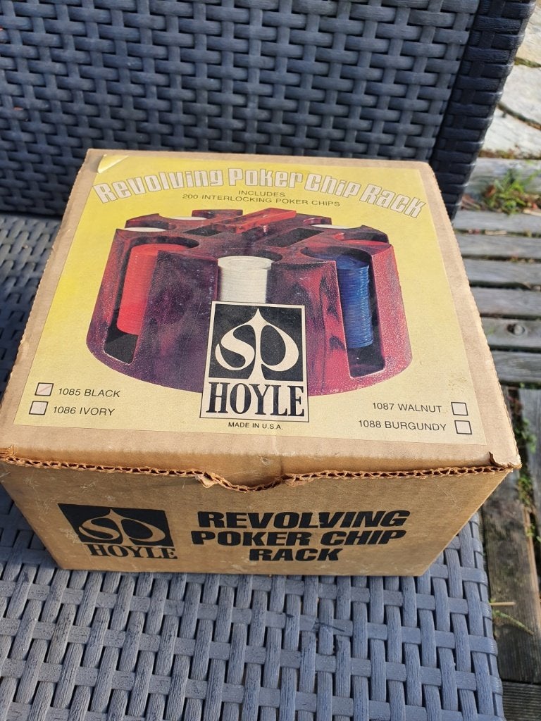 Hoyle Revolving Poker Chip Rack met 200 fiches, Ophalen of Verzenden