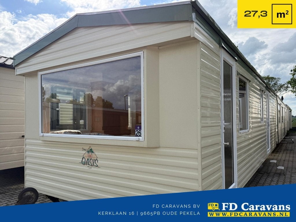 Atlas Oasis 8.80x3.10 2 Slpk Incl. Transport, Caravans en Kamperen, Stacaravans, Tot en met 4
