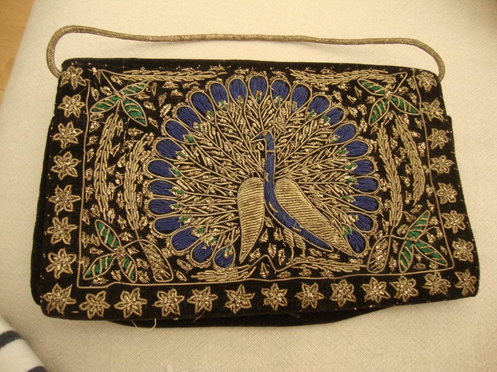 indiaas zardozi geborduurd handtasje, Ophalen of Verzenden, Gebruikt, Zwart, Handtas