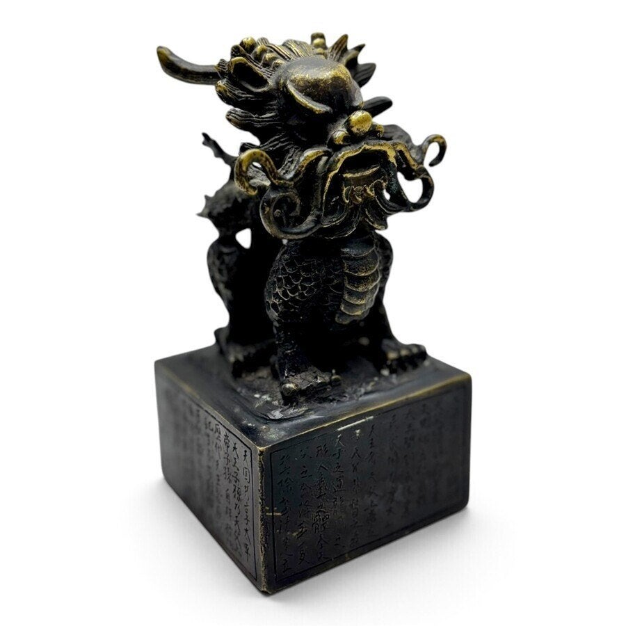 gepatineerd bronzen lakzegel, Ophalen of Verzenden