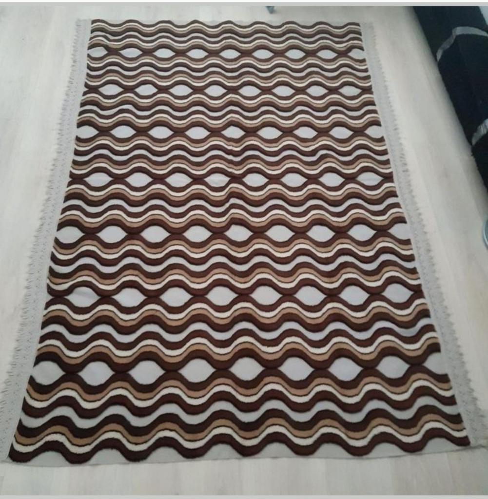 Retro sprei met golvend patroon, Ophalen of Verzenden