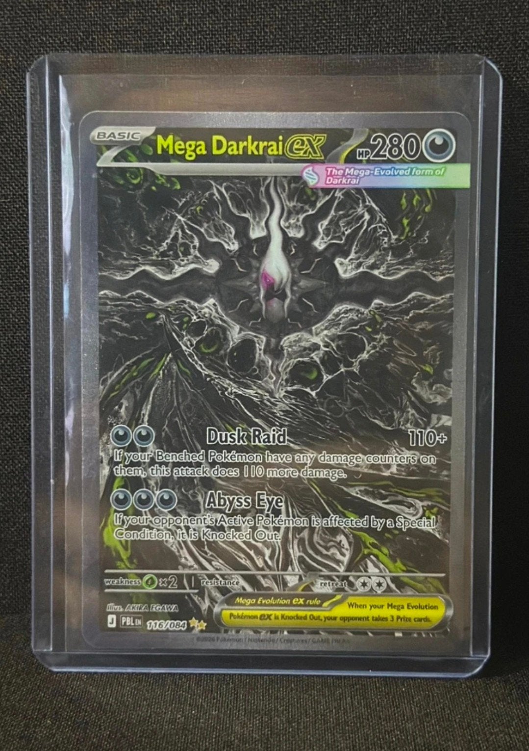 Pokemon Mega Darkrai Ex 116/084, Ophalen of Verzenden, Nieuw, Losse kaart, Foil