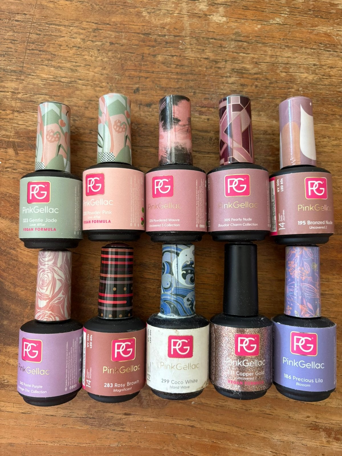 10 lakjes pink gellac, Ophalen of Verzenden, Zo goed als nieuw, Overige kleuren, Handen en Nagels