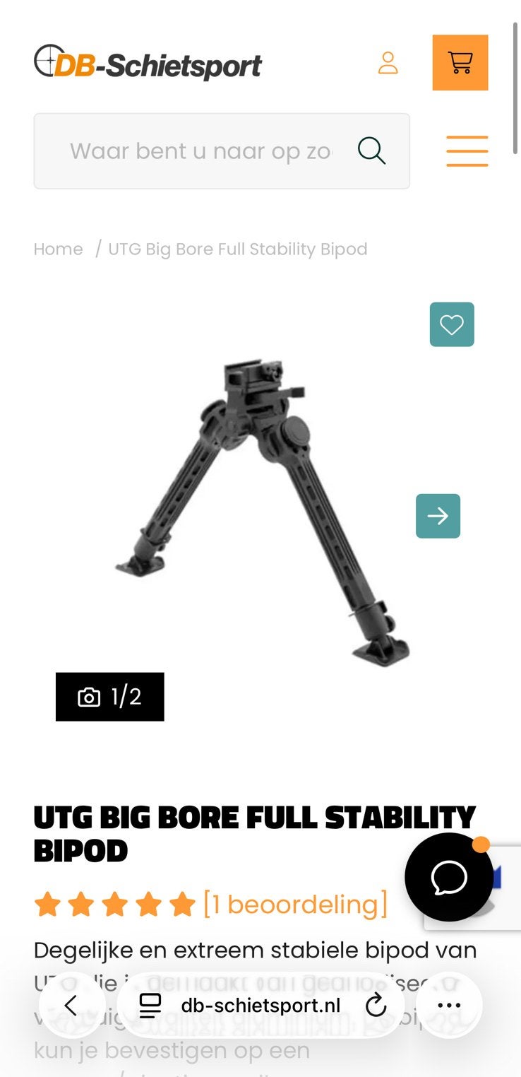 bipod UTG big bore, Ophalen of Verzenden, Nieuw