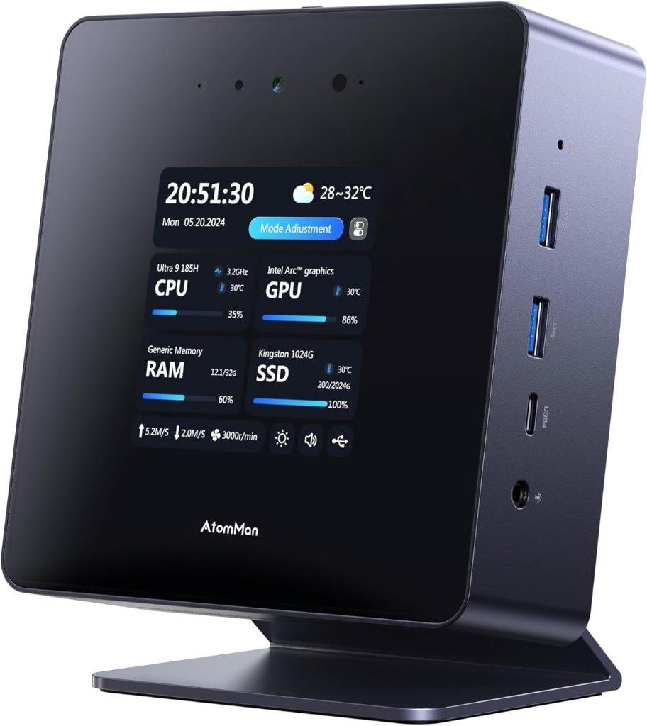 AtomMan X7 Ti Mini-pc Intel Core Ultra 9 185H, 32 GB / 1 TB, Minisforum, 32 GB, Intel Core i9, Ophalen of Verzenden