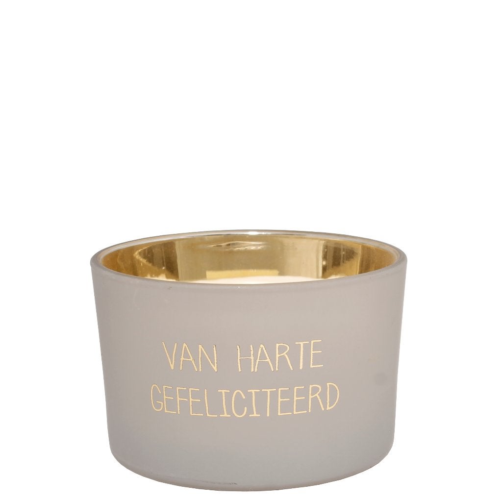 Vegan en biologische sojakaars VAN HARTE GEFELICITEERD, -, Meerkleurig, Overige merken, -