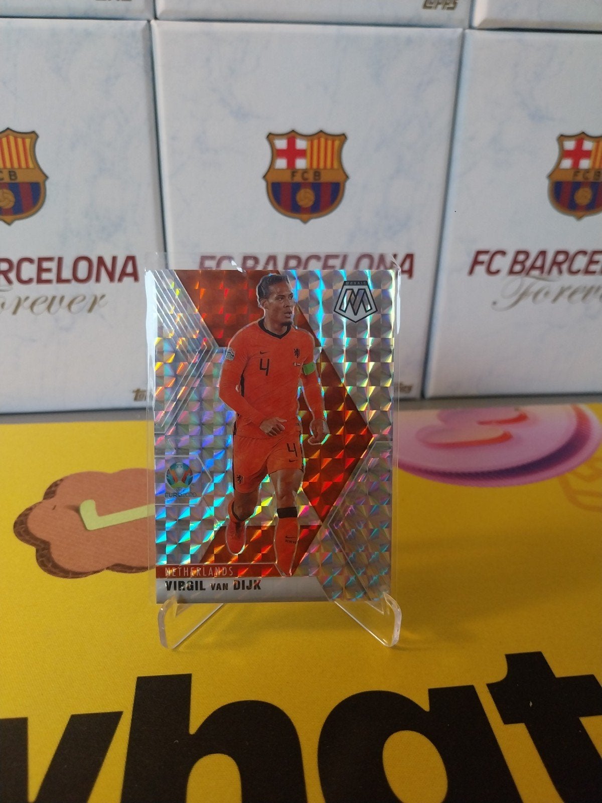 Virgil van Dijk Silver Mosaic Euro 2020, Ophalen of Verzenden, Zo goed als nieuw, Overige binnenlandse clubs, Poster, Plaatje of Sticker