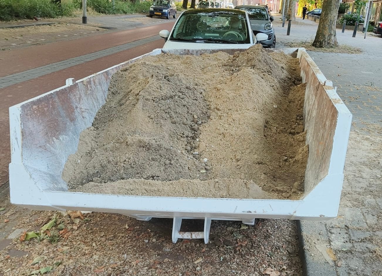 GRATIS: zand, Tuin en Terras, Zand, Ophalen, Zo goed als nieuw, Ophoogzand